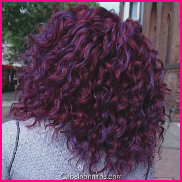 Idéias da cor do cabelo de Borgonha - marrom com vermelho, roxo e marrom