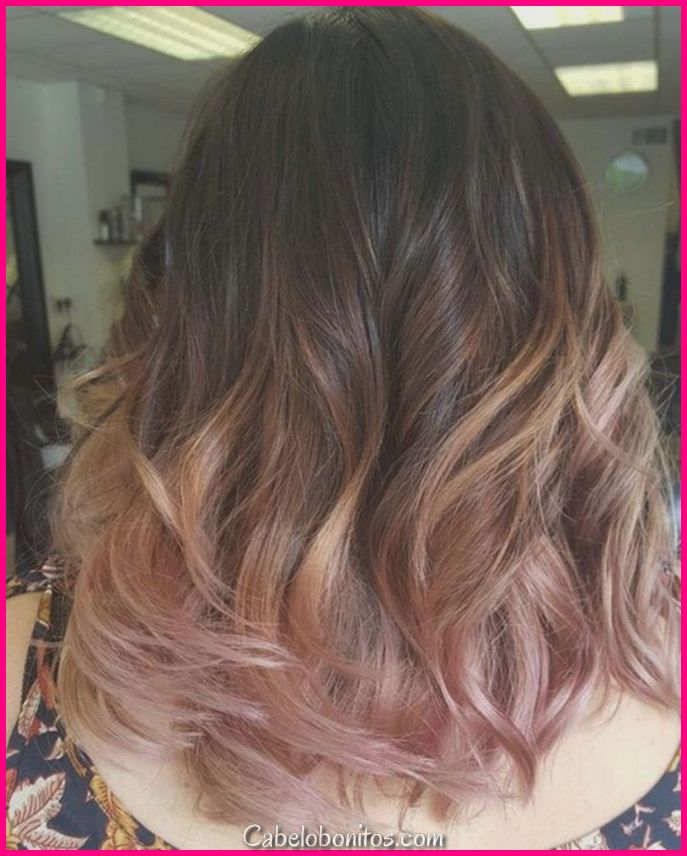 20 ideias de cor de cabelo de ouro rosa para mulheres