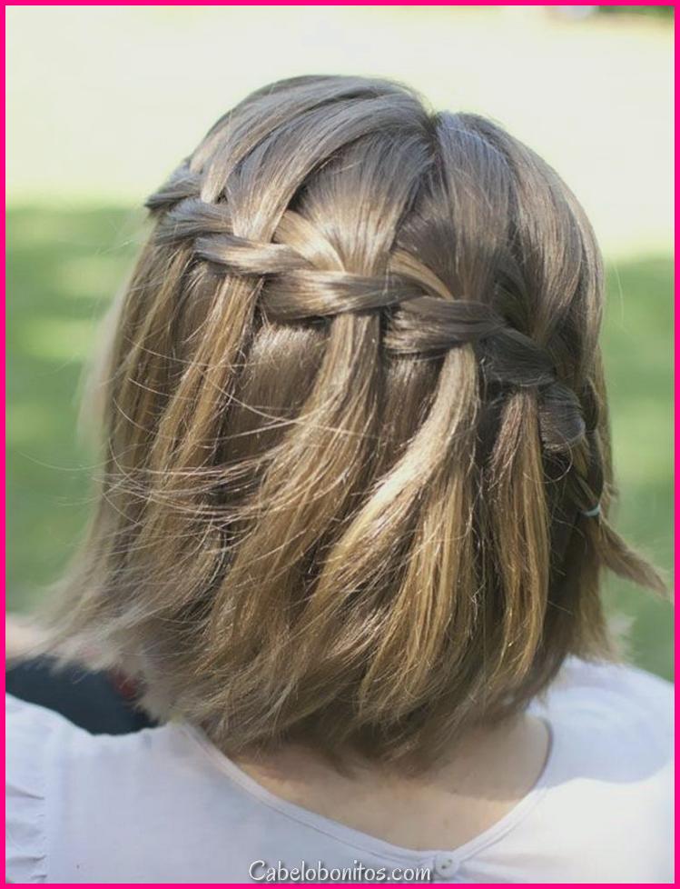 Penteado de mulher de meados do cabelo para a primavera e o verão