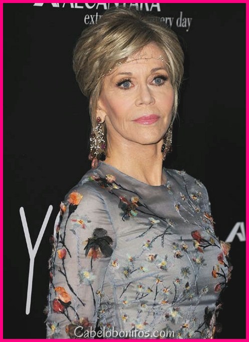 30 penteados mais elegantes e charmosos de Jane Fonda