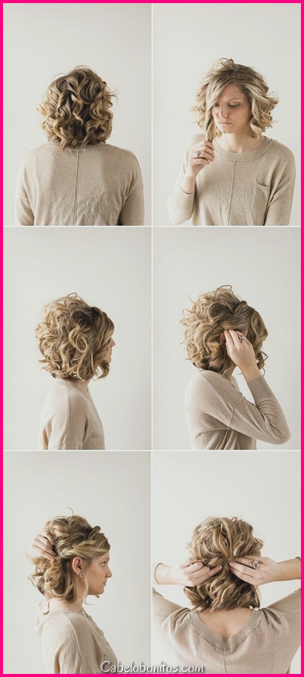 25 penteados updo simples e impressionantes para cabelos cacheados