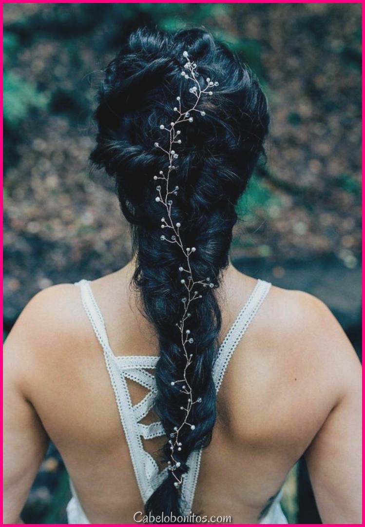 Acessório do cabelo do himeneu: 35 modelos de jóias de cabelo nupcial