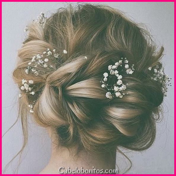 Penteados de conúbio para cabelos longos para noivas