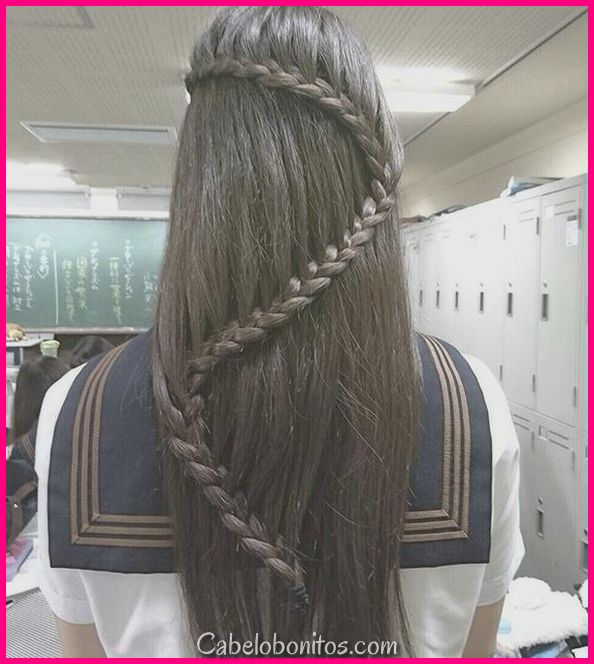 Penteados trançados bonitos para cabelos longos
