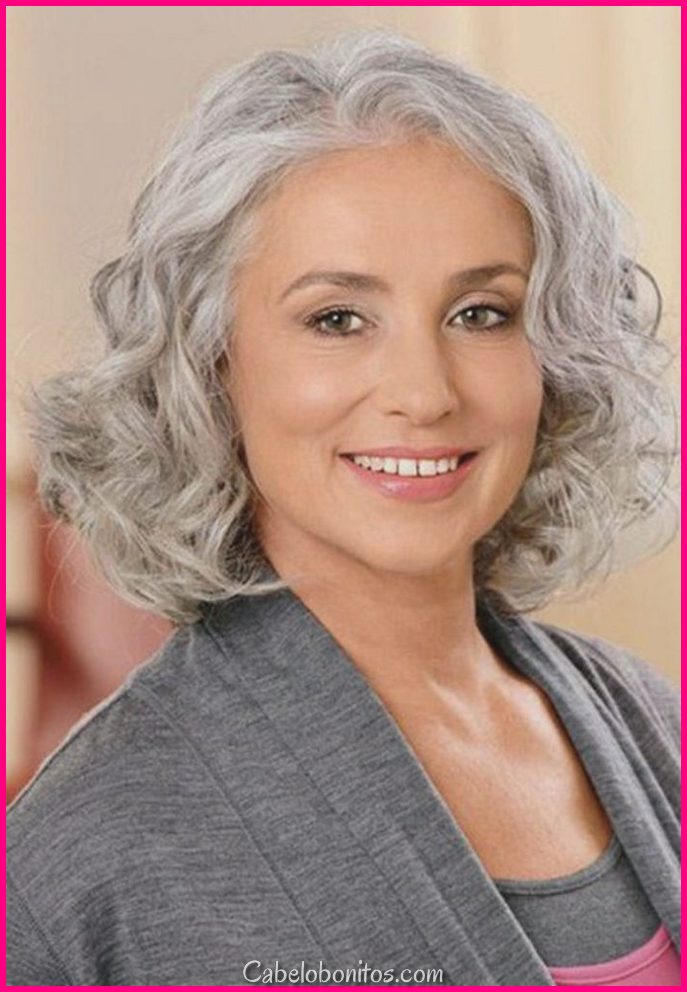 15 penteados para mulheres com mais de 50 anos com rostos redondos