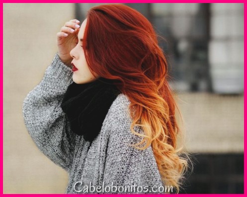 30 ideias de cabelo Ombre vermelho mais quentes