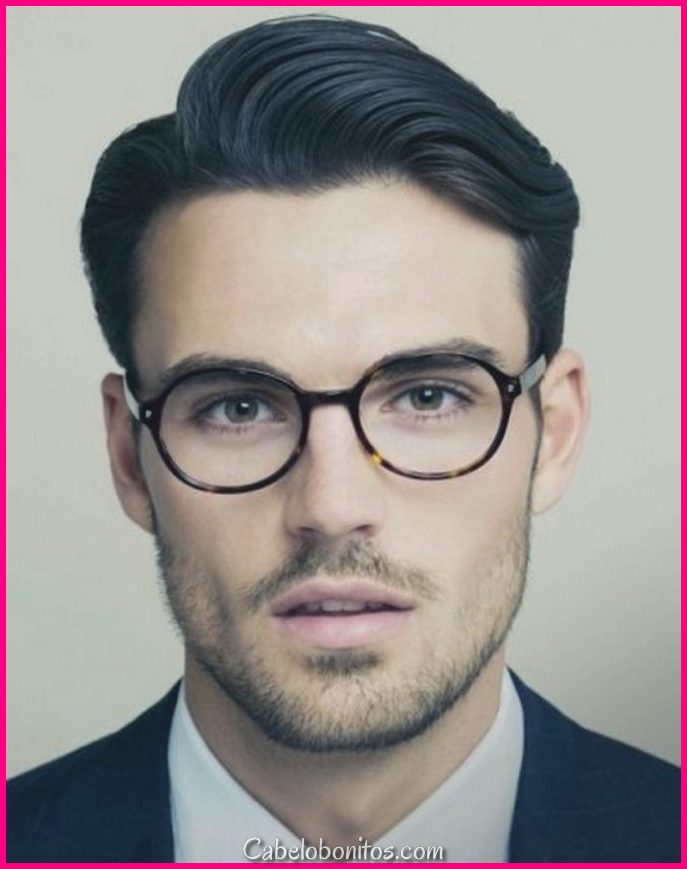 Penteados de 22 homens com óculos para parecerem legais e elegantes