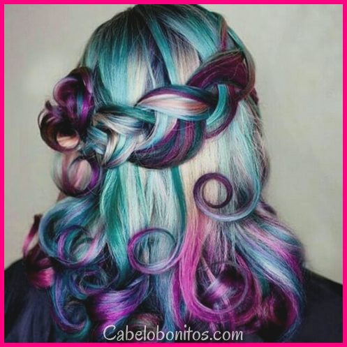 50 cores de cabelo de sereia e idéias de estilo