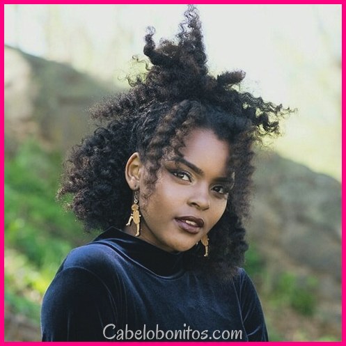 50 penteados naturais bonitos para cabelos com textura afro