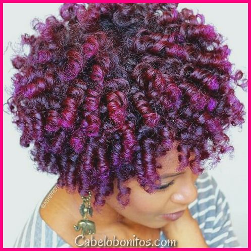50 sugestões roxas fabulosas do cabelo