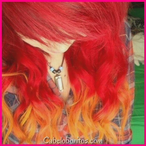 50 idéias de cabelo Ombre vermelho ardente